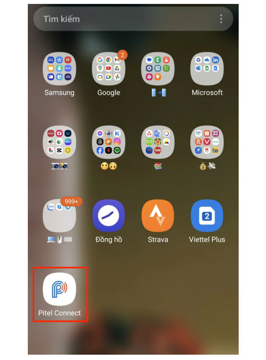 App PiTEL Connect được cài đặt