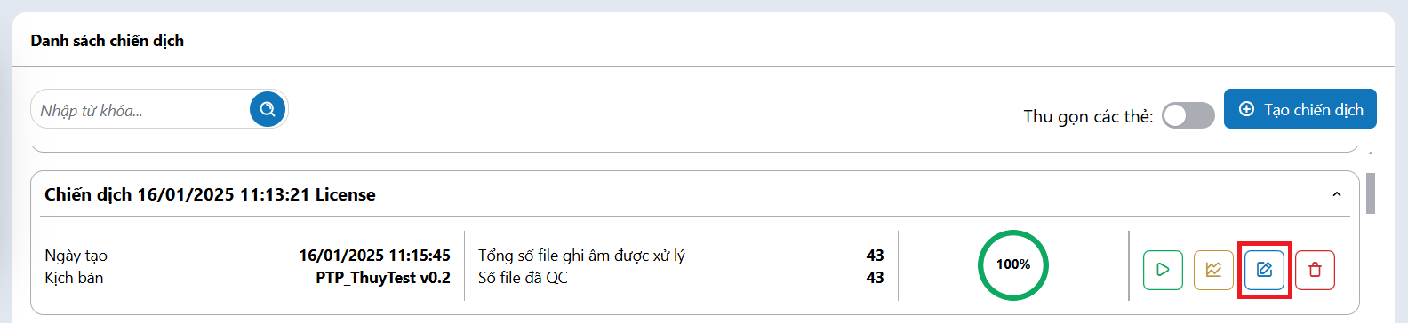 Chỉnh sửa chiến dịch