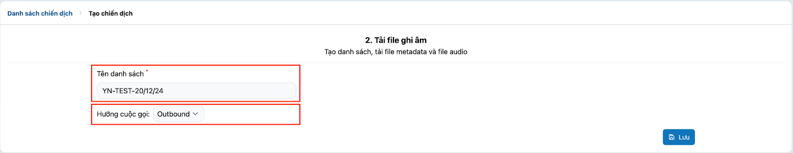 Phần file ghi âm