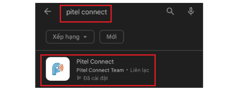 Pitel connect trên chplay