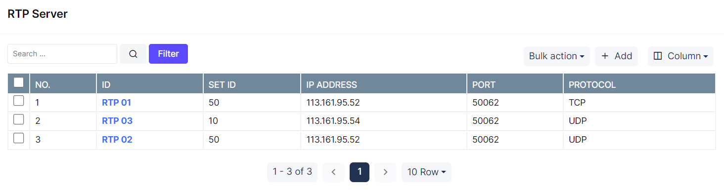 Cấu hình RTP Server