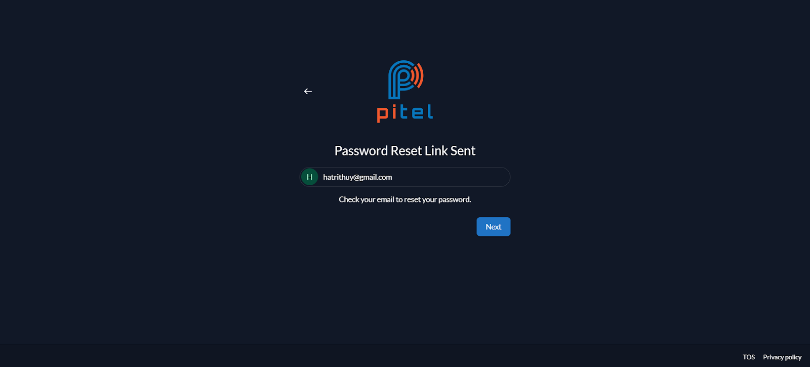Thông báo kiểm tra email