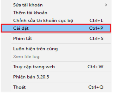 click chuột phải vào góc dưới
