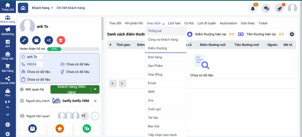 10 tích hợp tổng đài Tel4VN trên Getfly CRM